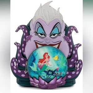 Loungefly Disney Villains Scene Ursula Crystal Ball Womens Double Strap Shoulder